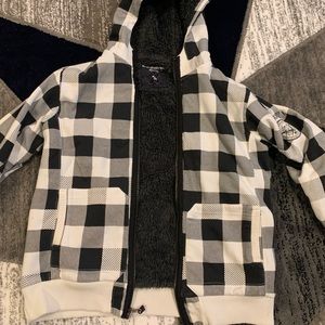 Quicksilver zip up fleece lined hoody